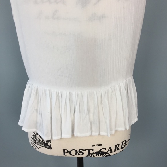 PAPER Crane Embroidered Boho Peplum Tank Top - Picture 15 of 16